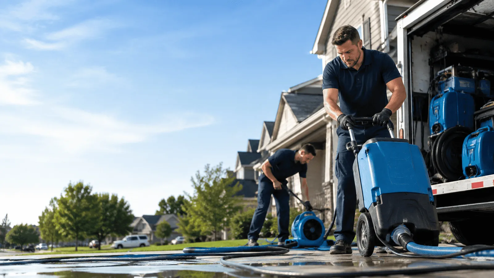 Dehumidification being performed in Rosburg, WA